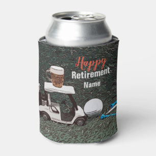 ゴルフのおめでとう退職に、名ビール·カート·ゴルファー 缶クーラー