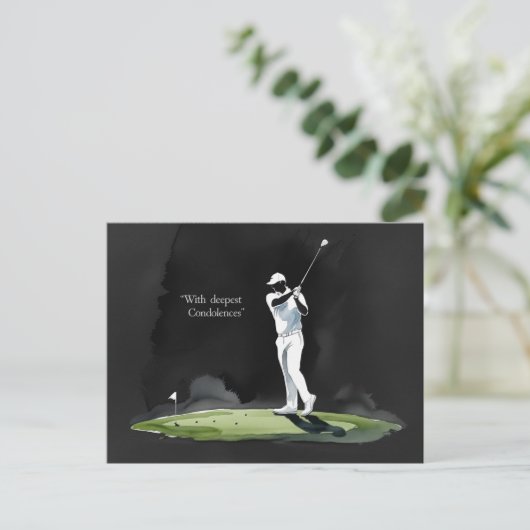 ゴルフのお悔やみ 「心よりお悔やみ申し上げます。」 ポストカード