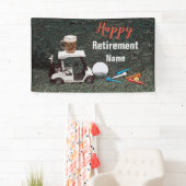 ゴルフのお気に入りの引退とネームビールゴルフカート  横断幕 (インサイチュ)