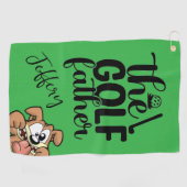 ゴルフのお父さはっきりしたん:&よくはしゃぐデザイン ゴルフタオル (横)