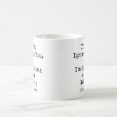 ゴルフのことを考えているのよ コーヒーマグカップ (中央)