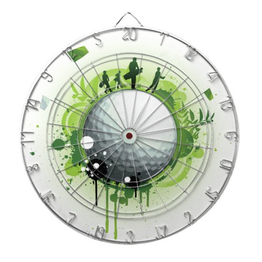 ゴルフのためにティーにのせよう ダーツボード (正面)