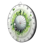 ゴルフのためにティーにのせよう ダーツボード (正面右)