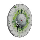 ゴルフのためにティーにのせよう ダーツボード (正面左)