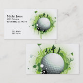 ゴルフのためにティーにのせよう 名刺 (正面/裏面)