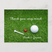 ゴルフのウェディングでのゴルファーへの感謝カード ポストカード (正面)