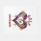 ゴルフのキラキラ フリースブランケット (正面(横))