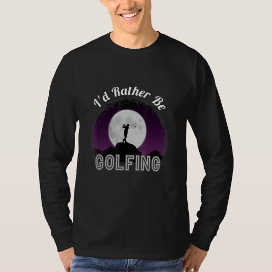 ゴルフのクリスマスおもしろいのおもしろい贈り物F Tシャツ (正面)