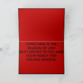 ゴルフのクリスマスカードと漫画の姿 カード (内部)