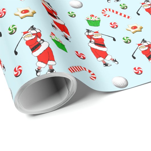 ゴルフのクリスマスギフト ラッピングペーパー (ロールコーナー)