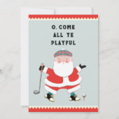 ゴルフのクリスマスグリーティング シーズンカード (正面)