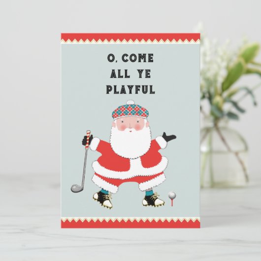 ゴルフのクリスマスグリーティング シーズンカード (スタンド正面)
