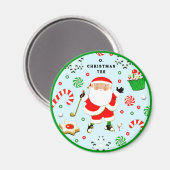 ゴルフのクリスマスストッキング マグネット (正面/裏面)