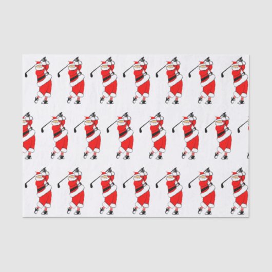 ゴルフのクリスマスホリデーギフト 薄葉紙 (正面)