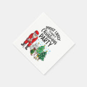 ゴルフのクリスマス最もクリスマスを持ちそうなパーティー スタンダードカクテルナプキン (角)