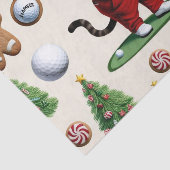 ゴルフのクリスマス猫好き 薄葉紙 (詳細)