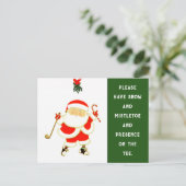 ゴルフのクリスマス シーズンポストカード (スタンド正面)