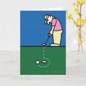 ゴルフのグリーティングカード カード (黄色い花)
