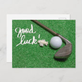 ゴルフのグリーティングゴルフボール幸運の良い旅行カード ポストカード (正面/裏面)