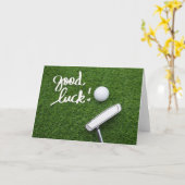 ゴルフのグリーティングゴルフボール幸運 カード (黄色い花)