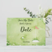 ゴルフのグリーン水彩画 招待状 (スタンド正面)