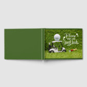 ゴルフのゲストブック ゴルフボール付き ゴルファーのパーティー ゲストブック (全面)