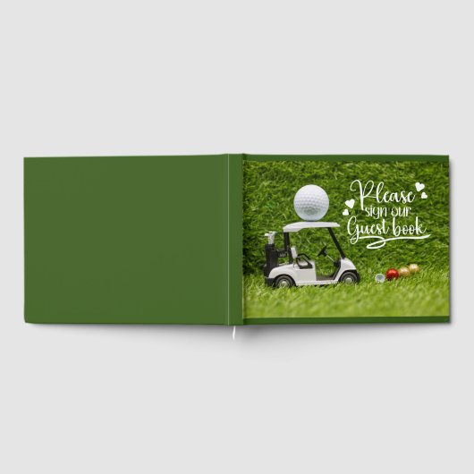 ゴルフのゲストブック ゴルフボール付 ゴルファーのパーティー ゲストブック (全面)