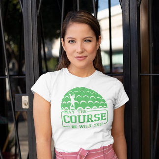 ゴルフのコースを楽しもうおもしろい Tシャツ