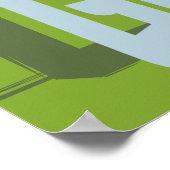 ゴルフのゴルファーのクラブリゾートグリーンウォールデコール ポスター (角)