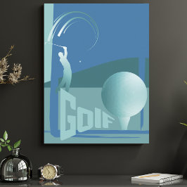 ゴルフのゴルファーのゴルフクラブリゾートウォールデコール ポスター