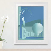 ゴルフのゴルファーのゴルフクラブリゾートウォールデコール ポスター