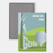 ゴルフのゴルファーのゴルフクラブリゾート マグネット (正面/裏面)