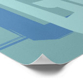 ゴルフのゴルファーのゴルフクラブ文字壁デコ ポスター (角)