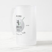 ゴルフのゴルファーのボールクラブグラス フロストグラスビールジョッキ (正面左)