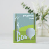 ゴルフのゴルファーのリゾートクラブ文字グリーティング ポストカード (スタンド正面)