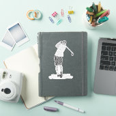 ゴルフのゴルファーのワードアート シール (iPadカバー)