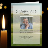 ゴルフのゴルファーの写真お祝いの生活葬儀 プログラム