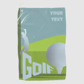 ゴルフのゴルファーゴルフクラブリゾート設備 ゴルフタオル (正面)