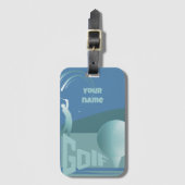 ゴルフのゴルファーゴルフクラブリゾート設備 ラゲッジタグ (正面縦)