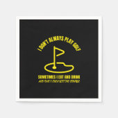 ゴルフのゴルファー遊のおもしろいゴルフは必ずしも無い スタンダードカクテルナプキン (正面)