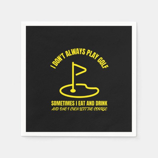 ゴルフのゴルファー遊のおもしろいゴルフは必ずしも無い スタンダードカクテルナプキン (正面)