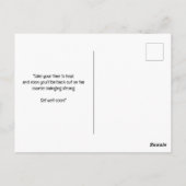 ゴルフのゴルフバッグを載せたパッティンググリーンで早く回復して  ポストカード (裏面)