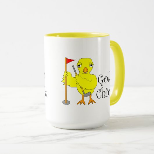 ゴルフのシック文字 マグカップ (正面右)