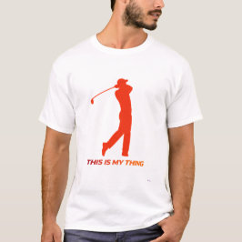 ゴルフのシルエット アクション ライフスタイル デザイン Tシャツ