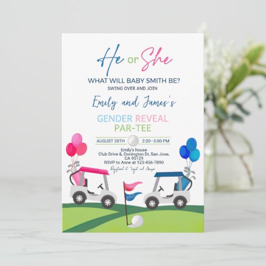 ゴルフのジェンダーが招待状を明らかにする 招待状 (スタンド正面)