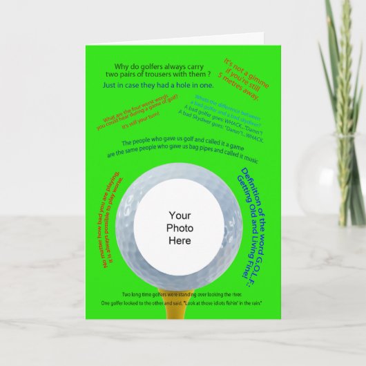 ゴルフのジョーク写真カード カード (正面)