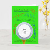 ゴルフのジョーク写真カード カード (黄色い花)