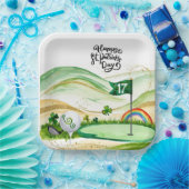 ゴルフのセント・パトリック選手の日のフラッグ ペーパープレート (パーティー)