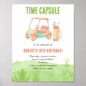 ゴルフのタイムカプセル 1歳の誕生日 ポスター (正面)