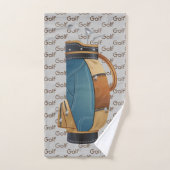 ゴルフのタイル文字デザインタオルセット バスタオルセット (ハンドタオル)